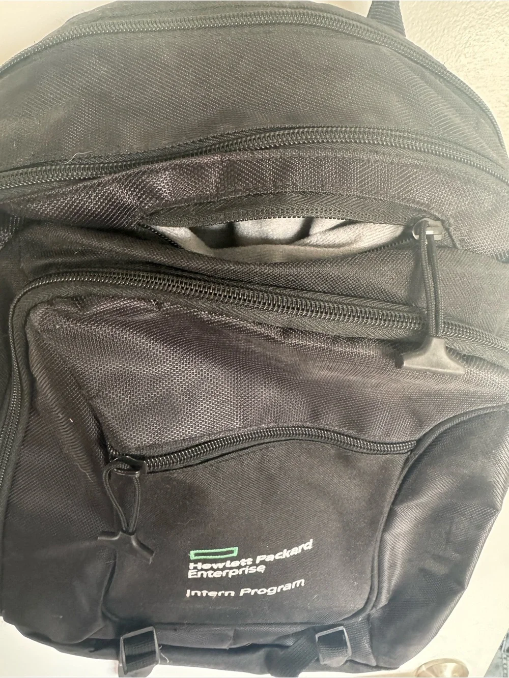 Gemline Black Backpack Zip/Buckle, Adjustable Strap, Outer Pockets Travel Work